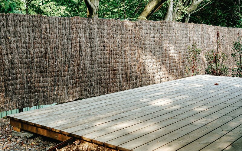 Wooden deck and fence